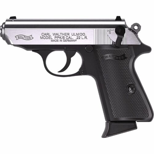 Walther PPK/s, .22 LR, 3.30" Threaded Barrel, 10 Rds, Two-Tone Black Stainless